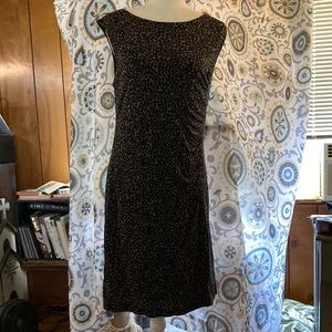 Dress in leopard print pattern, Ann Taylor Loft, size Lg.